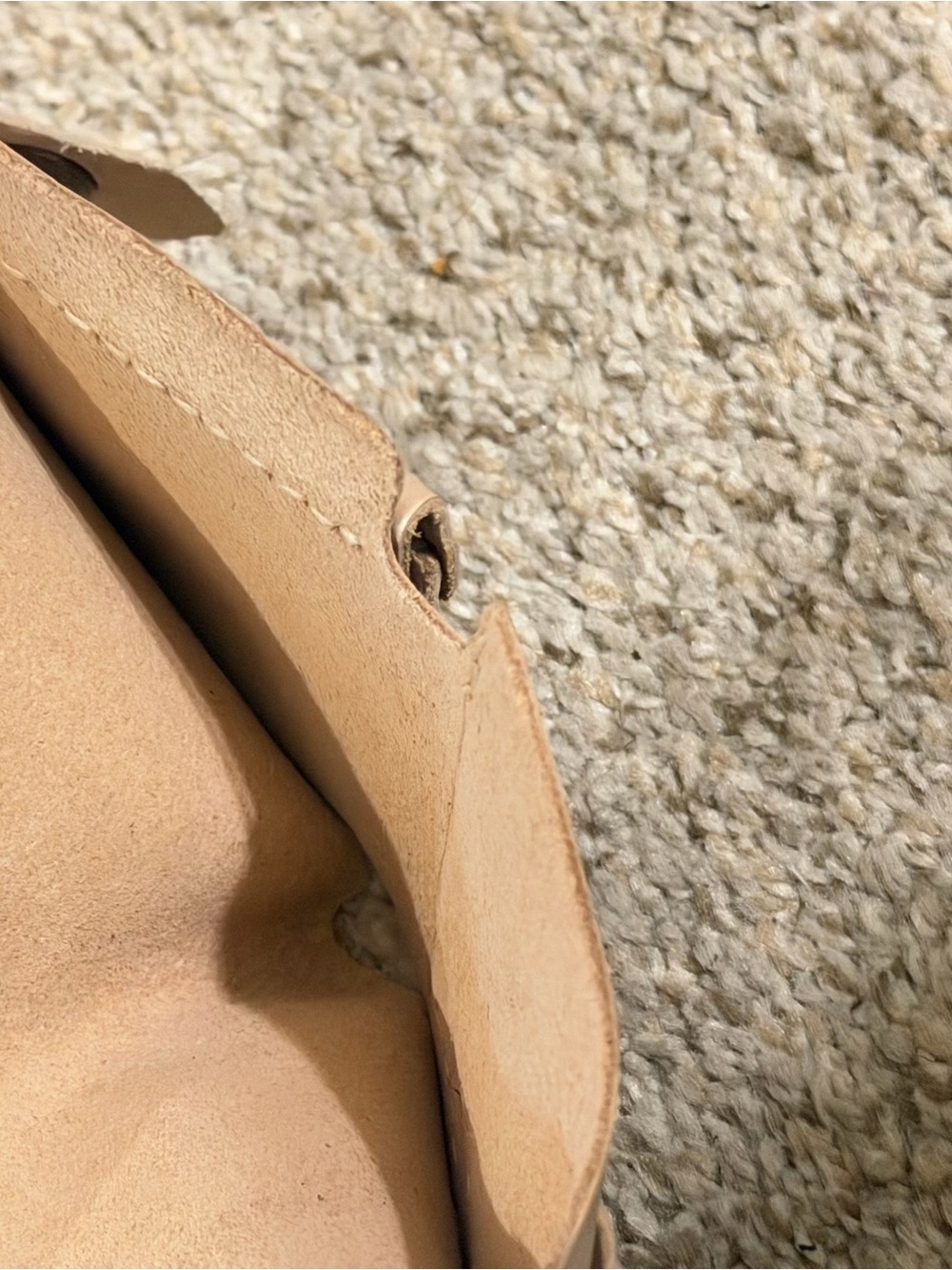 Lucky Nude  Beige Soft Leather Snap Wallet - Picture 8 of 10